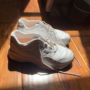 Chunky white sneakers